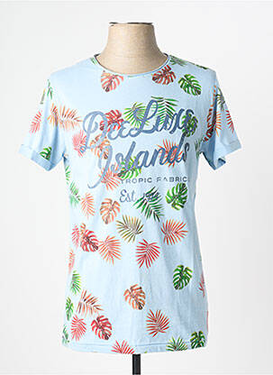 T-shirt coupe cintrée manches courtes bleu DEELUXE homme