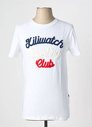 T-shirt broderie manches courtes blanc KILIWATCH homme
