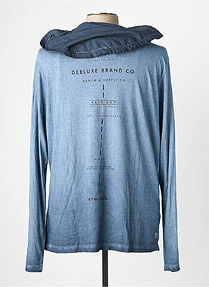 Sweat-shirt à capuche manches longues manches longues bleu DEELUXE homme