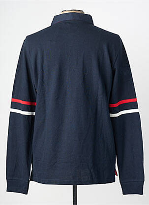 Polo manches longues manches longues bleu DEELUXE homme