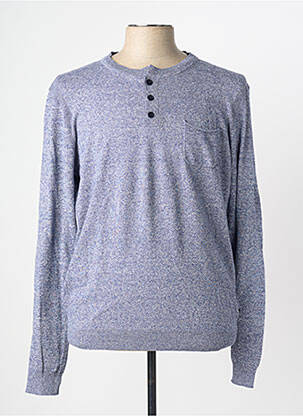Pull col rond manches longues bleu KAPORAL homme