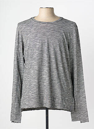 T-shirt col rond manches longues gris GAUDI homme