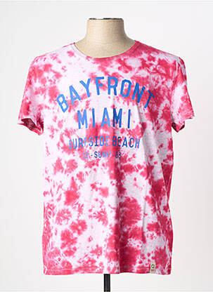 T-shirt coupe droite manches courtes rose GAUDI homme