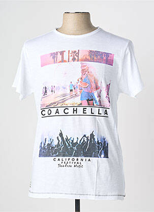 T-shirt coupe cintrée manches courtes blanc DEELUXE homme