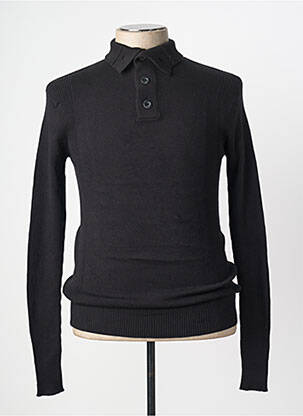 Pull manches longues manches longues noir DEELUXE homme