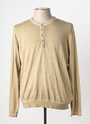 Pull col rond manches longues beige MCS homme