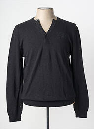 Pull col v manches longues noir KAPORAL homme