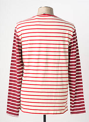 T-shirt coupe droite manches longues rouge SCOTCH & SODA homme