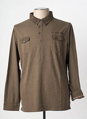 Polo manches longues manches longues vert CLASSIC ALL BLACKS homme