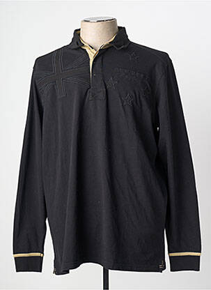 Polo manches longues manches longues noir CLASSIC ALL BLACKS homme