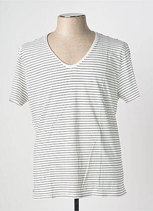 T-shirt coupe cintrée manches courtes blanc DEELUXE homme