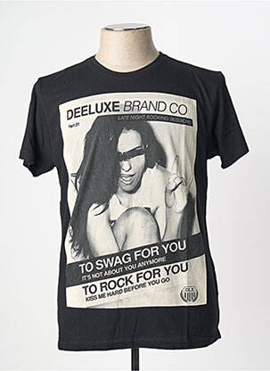 T-shirt coupe droite manches courtes noir DEELUXE homme