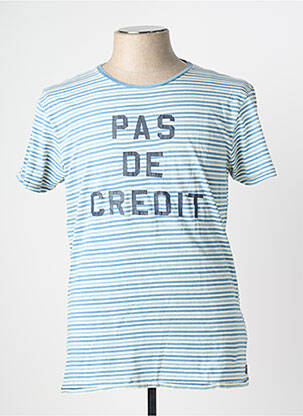 T-shirt coupe droite manches courtes bleu ONE OF A KIND homme