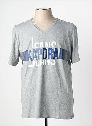 T-shirt coupe droite manches courtes gris KAPORAL homme
