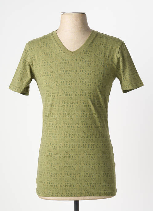 T-shirt coupe cintrée manches courtes vert KAPORAL homme
