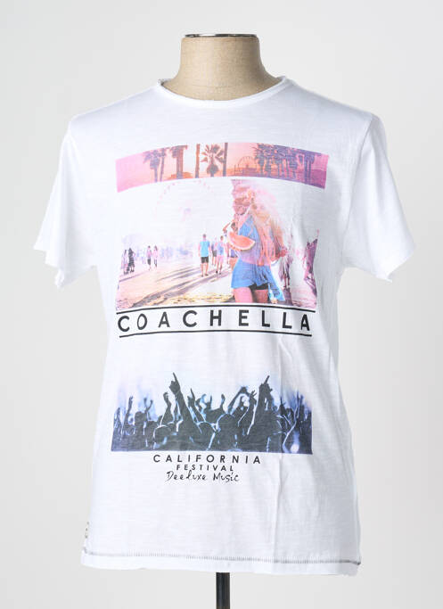 T-shirt coupe cintrée manches courtes blanc DEELUXE homme