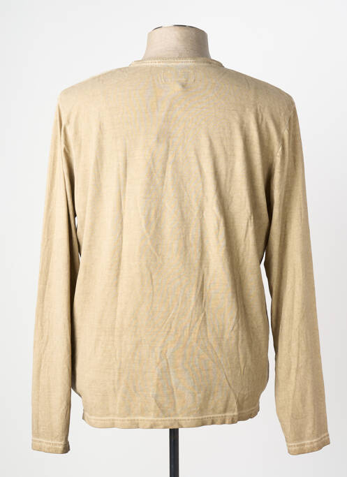 Pull col rond manches longues beige MCS homme