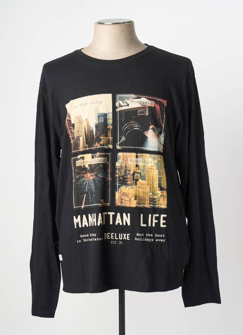 T-shirt coupe droite manches longues noir DEELUXE74 homme