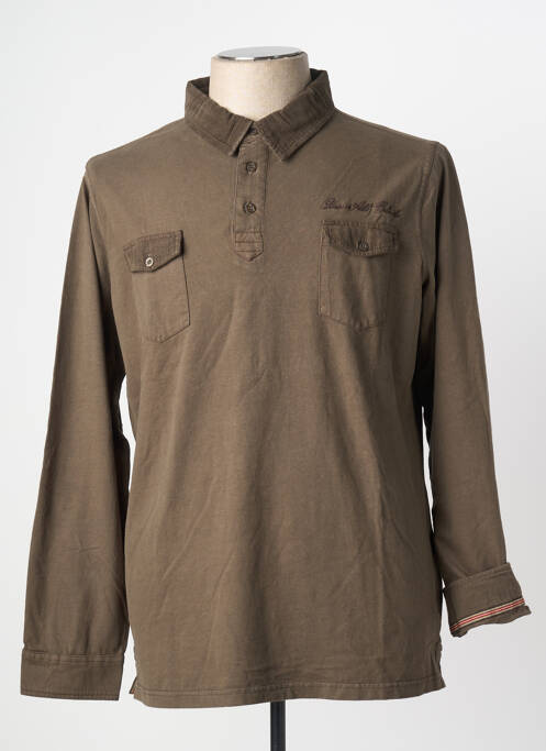 Polo manches longues manches longues vert CLASSIC ALL BLACKS homme