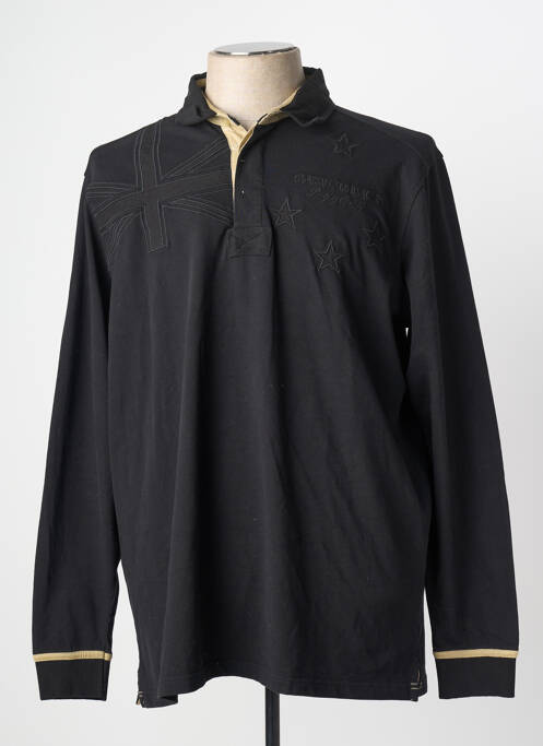 Polo manches longues manches longues noir CLASSIC ALL BLACKS homme