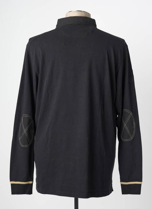 Polo manches longues manches longues noir CLASSIC ALL BLACKS homme