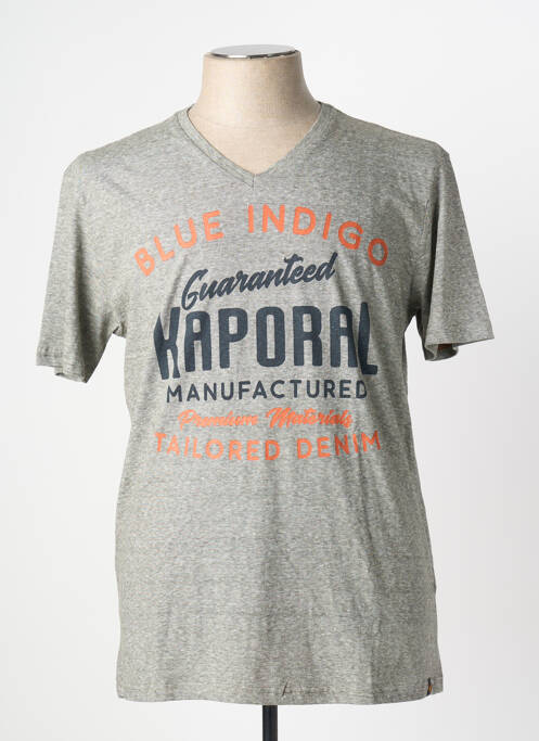 T-shirt coupe droite manches courtes gris KAPORAL homme