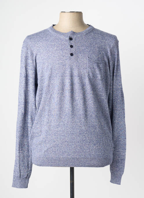 Pull col rond manches longues bleu KAPORAL homme