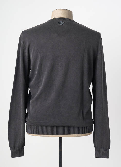Pull col v manches longues gris KAPORAL homme