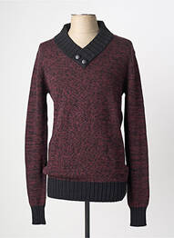 Pull col v manches longues rouge DEELUXE homme