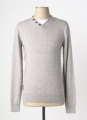 Pull stretch manches longues gris DEELUXE homme