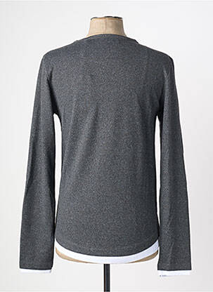 Pull stretch manches longues gris DEELUXE homme