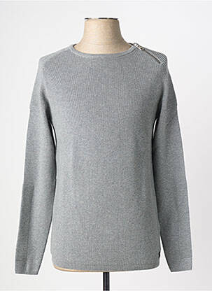 Pull stretch manches longues gris DEELUXE homme
