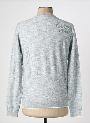 T-shirt tissage chiné manches longues bleu KAPORAL homme
