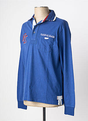 Polo manches longues manches longues bleu CLASSIC ALL BLACKS homme