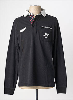 Polo manches longues manches longues noir CLASSIC ALL BLACKS homme