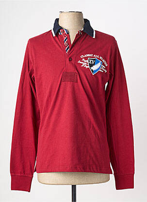Polo manches longues manches longues rouge CLASSIC ALL BLACKS homme