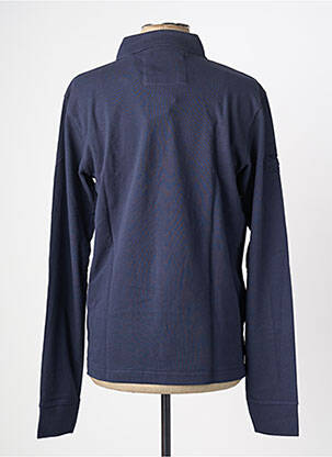 Polo manches longues manches longues bleu DEELUXE homme
