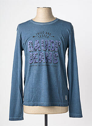 T-shirt stretch manches longues bleu GAUDI homme