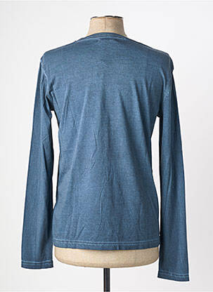 T-shirt stretch manches longues bleu GAUDI homme