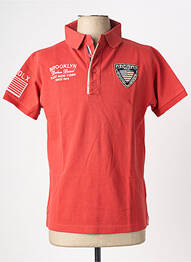 Polo stretch manches courtes rouge DEELUXE homme