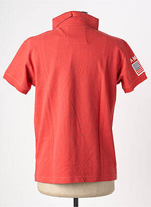 Polo coupe droite manches courtes rouge DEELUXE homme