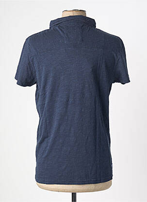Polo tissage jersey manches courtes bleu DEELUXE homme