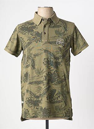 Polo coupe droite manches courtes vert DEELUXE homme