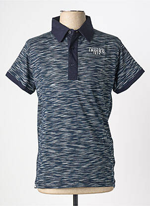 Polo stretch manches courtes bleu DEELUXE homme