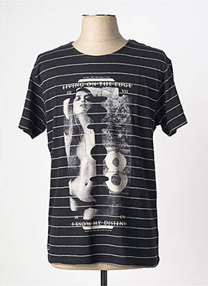 T-shirt stretch manches courtes noir DEELUXE homme