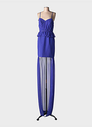 Robe longue tissage crêpe fines bretelles violet ALFRED ANGELO femme