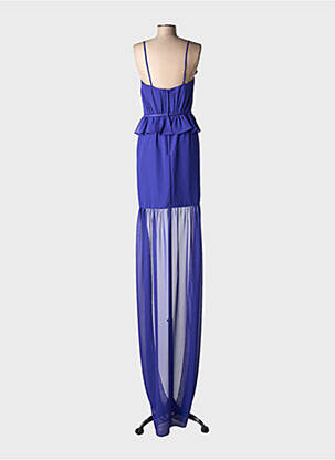 Robe longue tissage crêpe fines bretelles violet ALFRED ANGELO femme