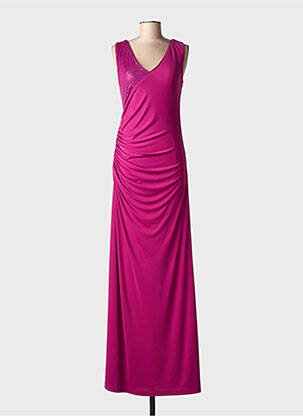 Robe longue sans manche sans manche violet ASCIA femme