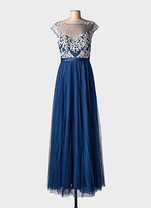 Robe longue manches courtes manches courtes bleu MARFIL femme