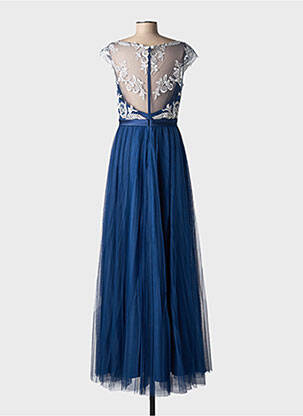 Robe longue manches courtes manches courtes bleu MARFIL femme